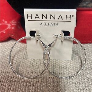 Hannah Silver Hoop Earrings